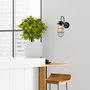 Opviq Mahoni - 13205 Lámpara de pared Negro y Oro